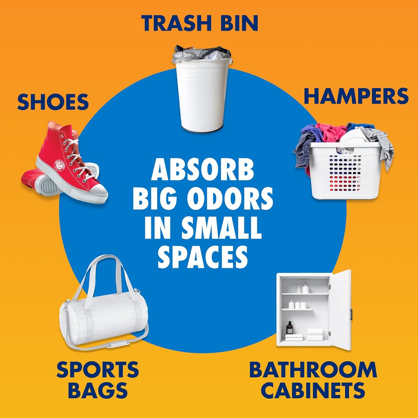 ARM & HAMMER Fresh Effects Odor Neutralizing Baking Soda Pouches, Long-Lasting Fragrance-Free, for Shoes, Cars, Home & Small Spaces, White, 5 Count | Long-Lasting, Fragrance-Free, For Shoes, Cars, Home & Small Spaces, Odor Absorber