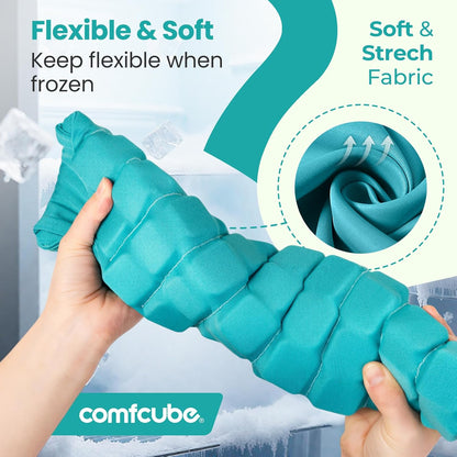Neck Ice Pack Wrap for Cervical Pain, 2 Hours Long Lasting Cold | Ice Pack for Neck Shoulders Cooling, FSA Eligible, Flexible Cold Pack for Hot Weather, Hot Flashes, Surgery, Swelling