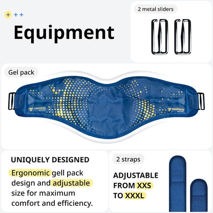 FIGHTECH Reusable Hot and Cold Gel Ice Pack - Back, Large 24 x 7, Adjustable