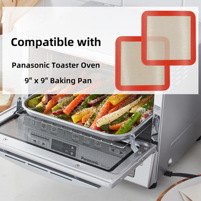 AMYONE 11x11 Silicone Baking Mat, Square Air Fryer Liner, Platinum, 2 Pack | For 11x11 Square Cake Pan/Cheesecake Pan/Toaster Oven/XL Air Fryer, Food Grade Silicone Baking Sheet Liner for Cake/Cookie