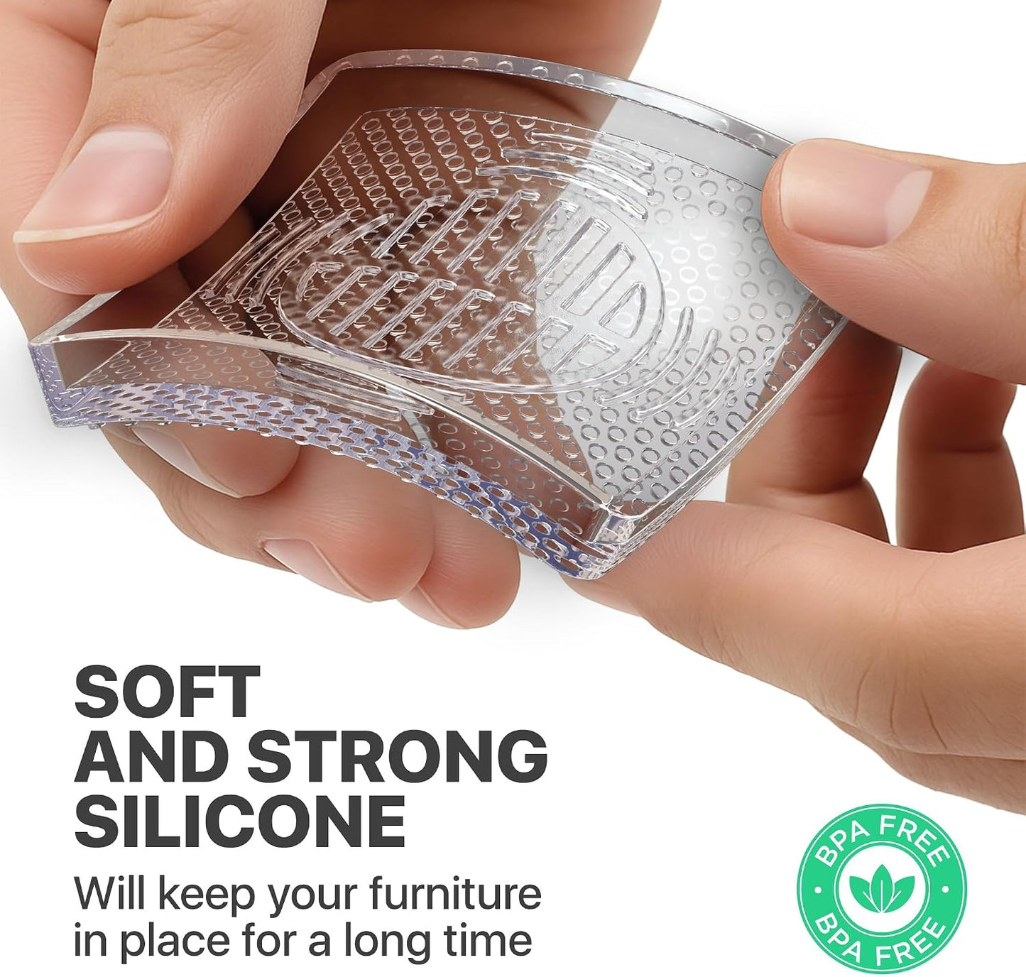 X-Protector Furniture Cups - 8 PCS 2.2" - Non Slip Furniture Pads (Round) | Transparent Floor Protectors - Bed Stoppers to Prevent Sliding - Keep Furniture from Sliding on Floor!