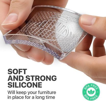 X-Protector Furniture Cups - 8 PCS 2.2" - Non Slip Furniture Pads (Round) | Transparent Floor Protectors - Bed Stoppers to Prevent Sliding - Keep Furniture from Sliding on Floor!