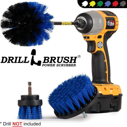 Drillbrush Shower Scrubber Drill Attachment - Car Detailing Tools - | Dishwasher Safe Drill Brush Scrubber For Cleaning Tubs, Sinks, Tile, Grout, Flooring, Carpet, Leather, Seats, Boats,