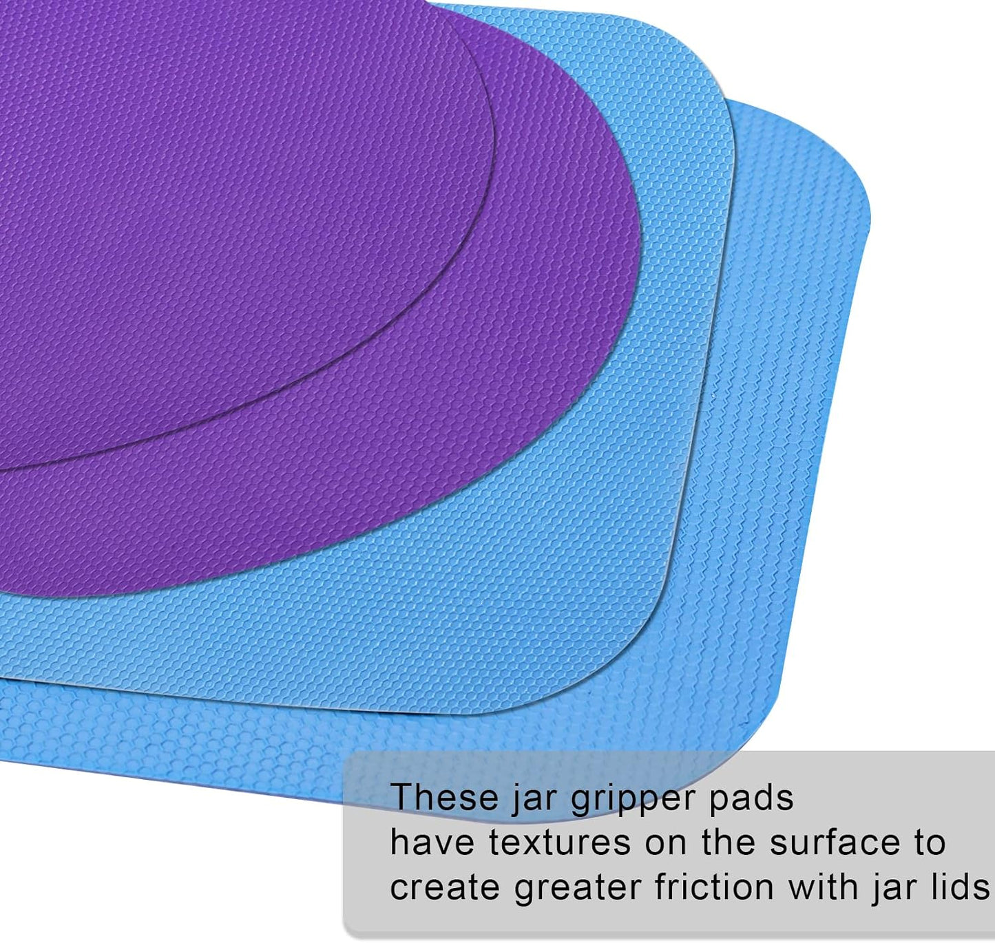 LUTER 4pcs Jar Opener Gripper Pad for Seniors with Weak Hands, Rubber | Multi-function Silicone Bottle Opener Lid Cap Rubber Gripper Pads Kitchen Coasters Gadgets, Light Blue, Green