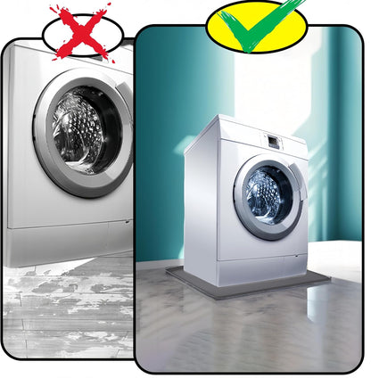 27×27inch Washer Drain Pan Silicone Mat, With Raised Edge Washing Machine Silicone Mat, Multi-function Non Slip, Soft Foldable Portable Waterproof Pad（black）