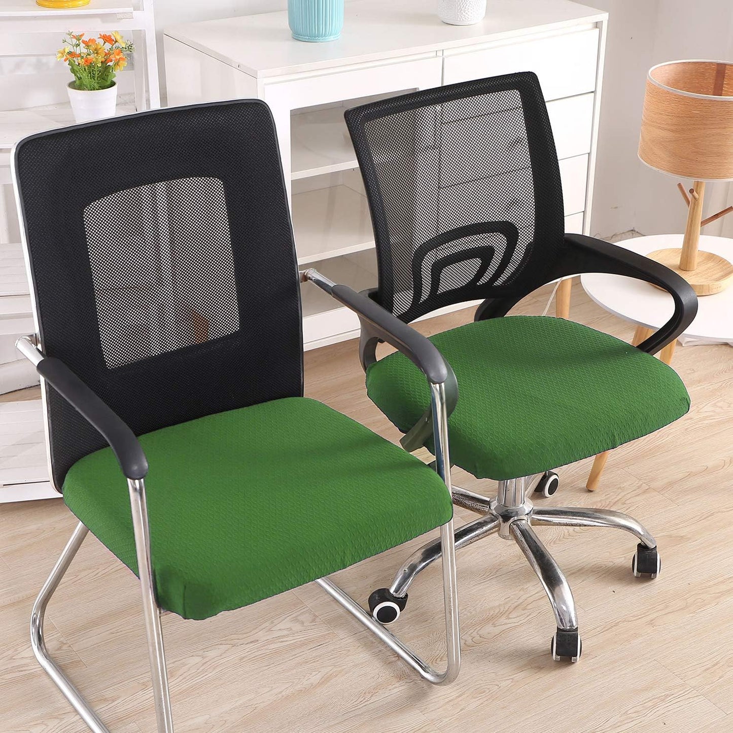 Smiry Office Computer Chair Armrest Covers, 2PCs Anti-dust Arm Rest Pad | Removable Washable Desk Chair Arm Pad Covers, Grey