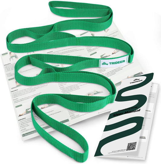 Trideer Stretching Strap with Loops for Physical Therapy,Non-Elastic