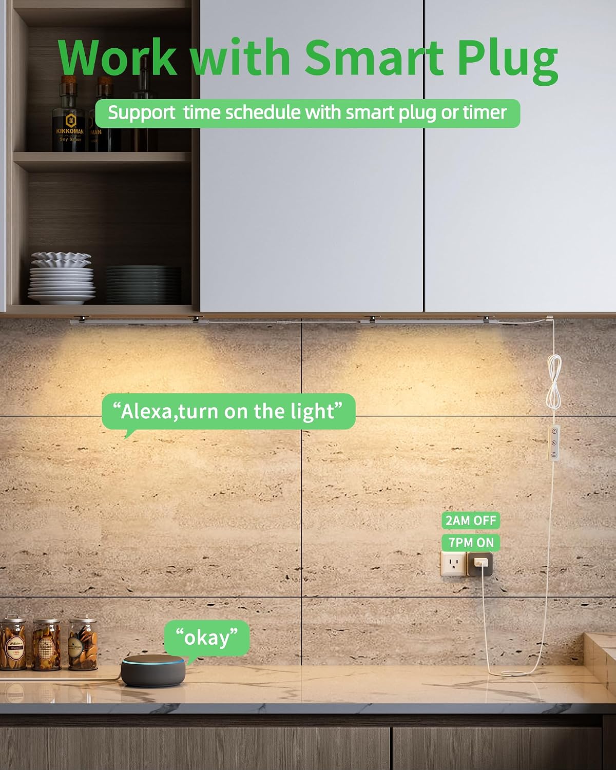Motion Sensor Dimmable Under Cabinet Lighting, 6000K 12-inch 2 Pack