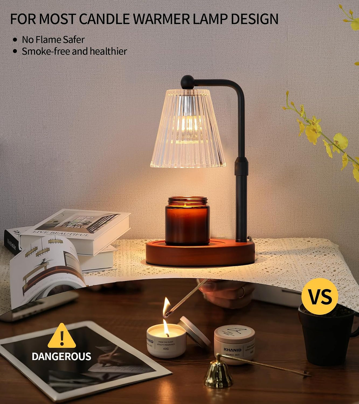 MEXISUE Candle Warmer Lamp with Timer, Bird Candle Warmer Lamp with Jar Candles,Wax Melt Warmer for Housewarming Gift, Birthday Mother's Day Valentines Gifts for Women,Mom,Sister,Bedroom Decor