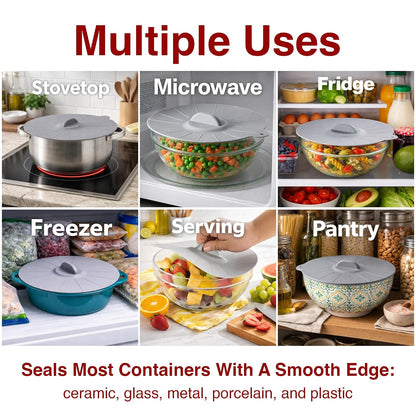 HIC Kitchen Splatter Guards for Microwave, BPA Free, Set of 4