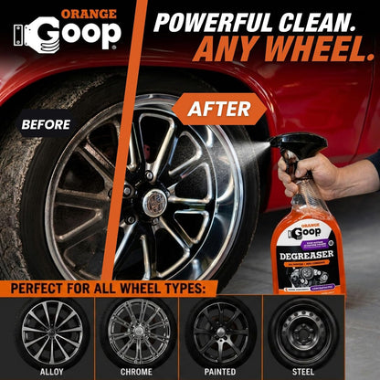 GOOP Orange Heavy-Duty Degreaser Spray, Citrus-Based Formula for Automotive & Home Use, Removes Grease, Oil & Grime, 32 fl oz