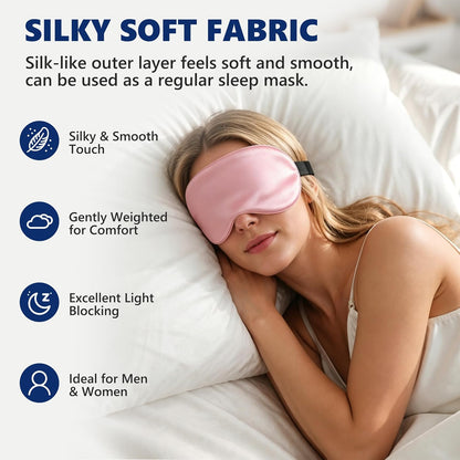 2 Pack Cooling Eye Mask for Puffy Eyes, Migraine Relief, Black & Black