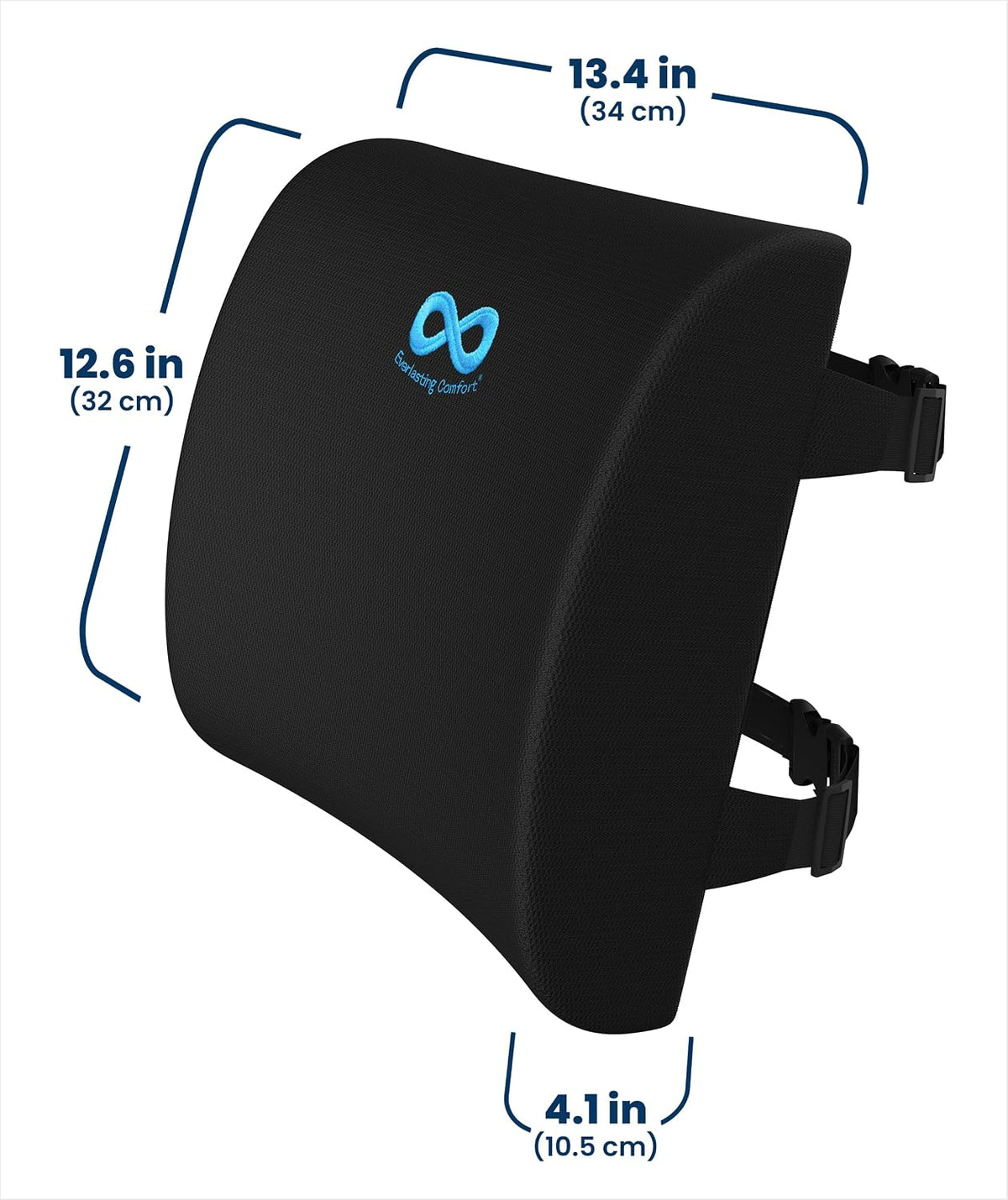Everlasting Comfort The Original Lumbar Support Pillow for Office Chair - Improves Posture, Promotes Back Pain Relief - Superior Back Support for Gaming and Desk Chairs - Lumbar Pillow for Car, Couch