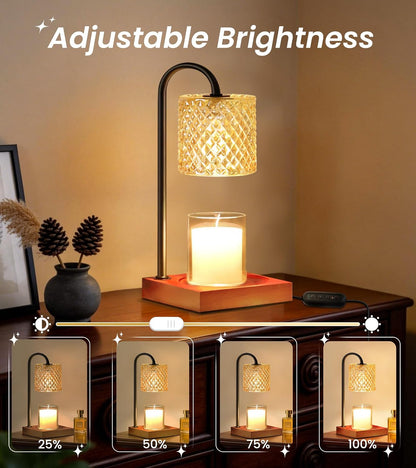 TigQiang Candle Warmer Lamp with Timer, Birthday Gifts for Women, Amber
