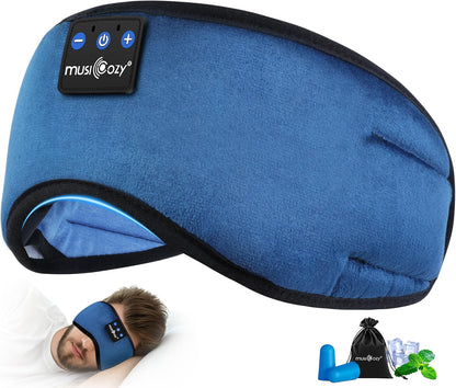 MUSICOZY 3D Sleep Headphones Bluetooth 5.4 Sleep Mask with HD Speakers