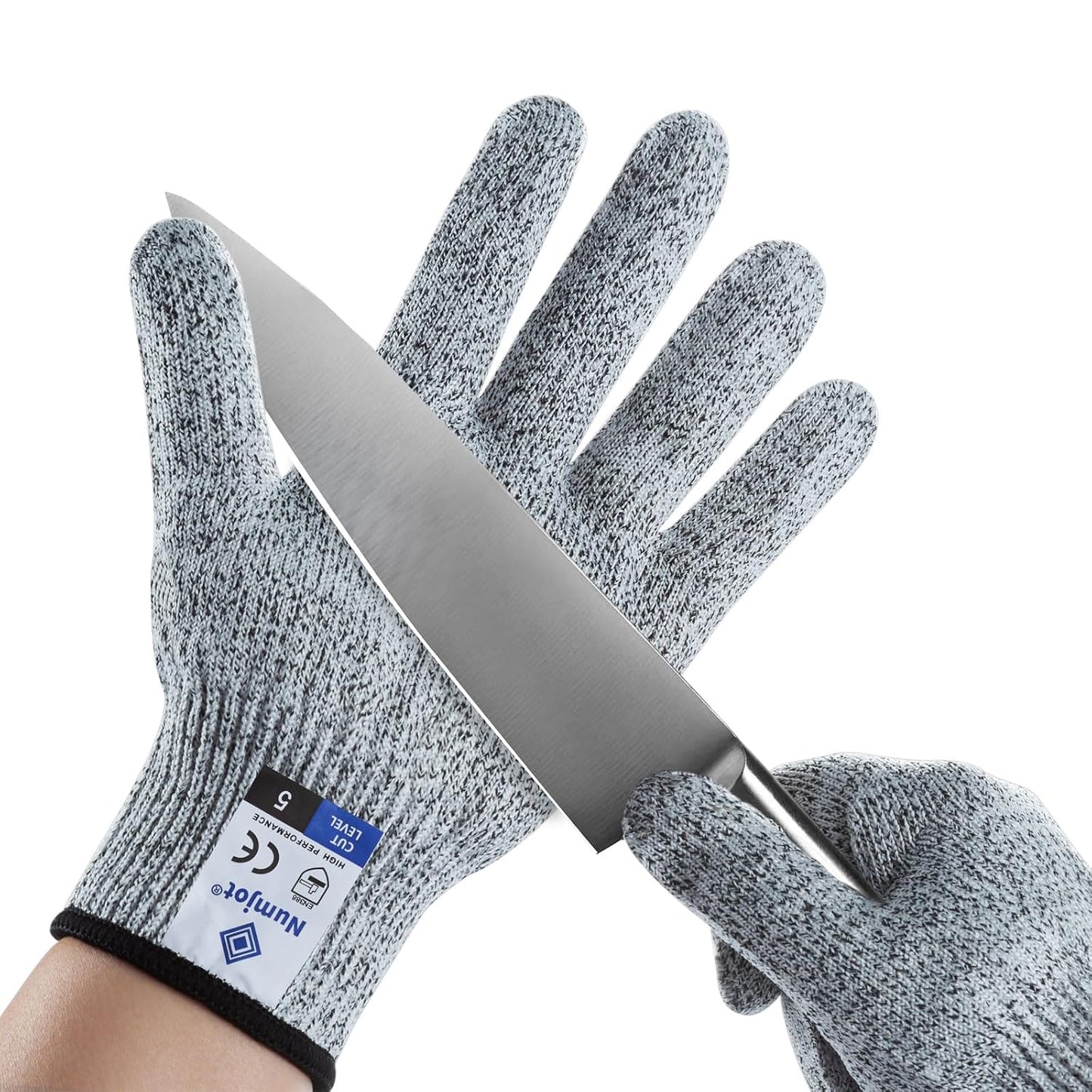Cutting Gloves, Food Grade Level 5 Protection, Safety Kitchen Cut Gloves for Oyster Shucking, Fish Fillet Processing, Mandolin Slicing, Meat Cutting and Wood Carving. (Violet-Medium 2 Pairs)