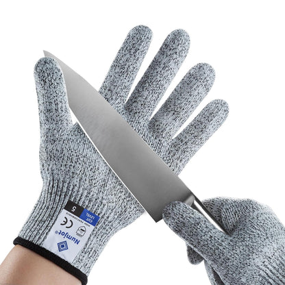 Cutting Gloves, Food Grade Level 5 Protection, Safety Kitchen Cut Gloves for Oyster Shucking, Fish Fillet Processing, Mandolin Slicing, Meat Cutting and Wood Carving. (Violet-Medium 2 Pairs)