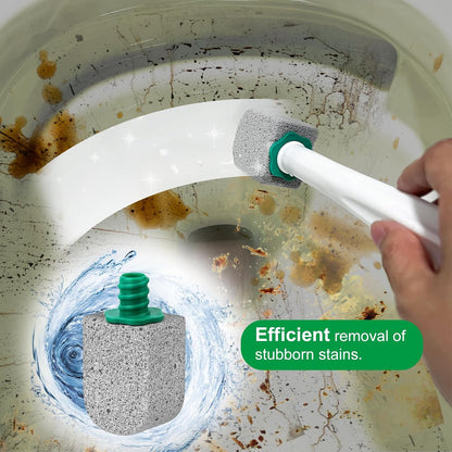 Pumice Stone Toilet Bowl Cleaner for Hard Water Ring & Stains | Removes hard water rings, calcium buildup & rust stains from toilet bowls without scratching porcelain.