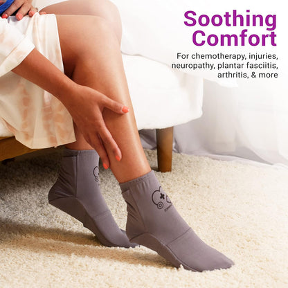 Zomaple Cold Therapy Socks, 2 Gel Packs for Neuropathy & Hot Feet Comfort