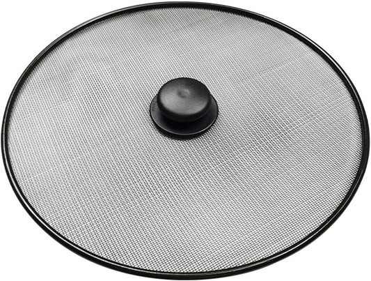 Splatter Screen, Frying Pan Splatter Screen, Splash Guard Lid with Knob, Extra Fine Mesh Splash Guard Pot Lid,Iron Coating Grease Guard Frying Pan Cover for Cooking(size:29cm)