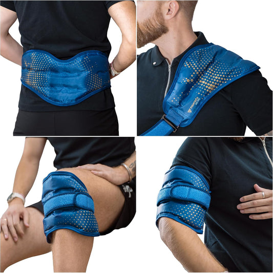 FIGHTECH Reusable Hot and Cold Gel Ice Pack - Back, Large 24 x 7, Adjustable