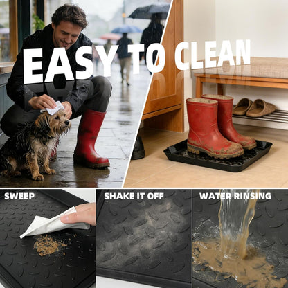 5Pcs Shoe Tray 14 x 11 Inch Waterproof Mat Wet Plastic Small Boot Tray, Multi-Purpose Garden Tool for Entryway Indoor