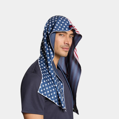 MISSION Cooling Hoodie Towel, Evaporative Cool Technology, Cools Instantly When Wet, UPF 50 Sun Protection, Contours Your Head to Stay in Place, Great for Sports, Fitness, Gym