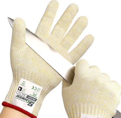 Schwer SlicePro Ultra-Durable ANSI Cut Resistant Gloves PR1501, 10X Reinforced Food Grade Cutting Glove, Mandoline Gloves for Kitchen Meat Cutting, Oyster Shucking, Fish Fillet Processing, M | Non PFAS, No Glass Fiber, for Kitchen Food Prep, Mandolin