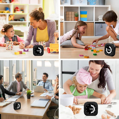 PERSUPER Visual Timer for Kids, Rechargeable 10-Hour Countdown/Up Timer | with 3 Volume Levels, 3 Brightness Display, and Magnetic, Homeschool Study Tool, Large Digital Timers for Classroom, Kitchen