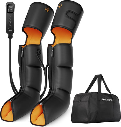 QUINEAR Leg Massager, 3-in-1 Foot Calf & Thigh Massager with Heat and Compression Therapy, Leg Massage Boots for Pain Relief, FSA-HSA Eligible