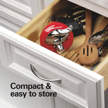 Hamilton Beach Walk 'n Cut Hands-Free Cordless Electric Can Opener | Automatic & Hand-Free | Rechargeable | Opens Any Size Can |Easy Clean Removable Blade | Black | 76501G