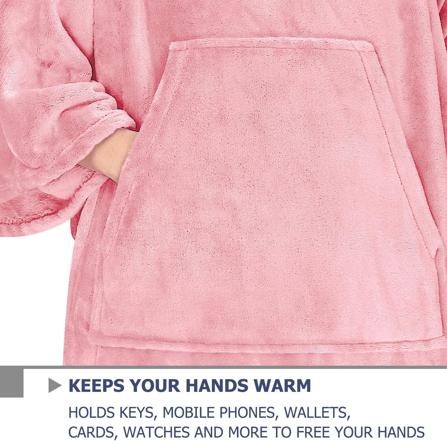Solaris Wearable Blanket with Sleeves for Adults, Softness Comfort Warmth Fleece Gift for Women Men, Snuggy Body Throw TV Blanket for Home Office Lounge, Gift for Your Lover
