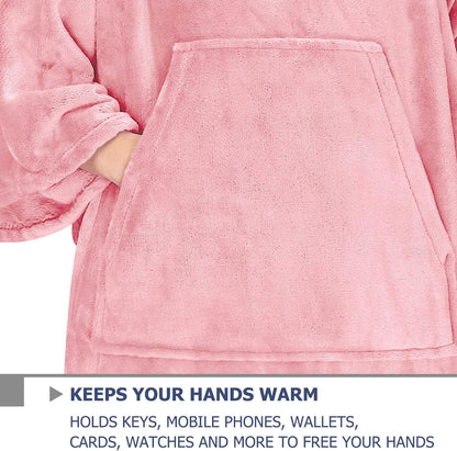 Solaris Wearable Blanket with Sleeves for Adults, Softness Comfort Warmth Fleece Gift for Women Men, Snuggy Body Throw TV Blanket for Home Office Lounge, Gift for Your Lover