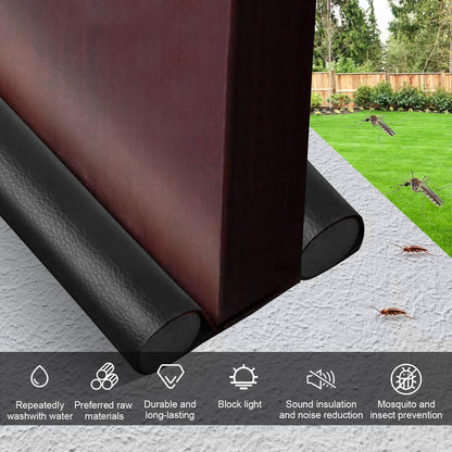 Wanheart Under Door Draft Stopper 38 Inch, Door Sweep for Bottom of Door | Draft Blocking, Small Gap Fit, Trim to Size, No Adhesive, Wipeable Cover