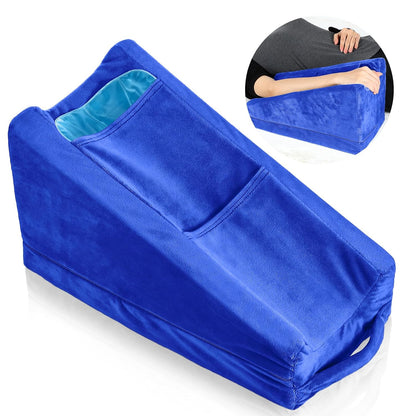 Buryeah Dark Gray Arm Elevation Pillow 2 Pocket, Plush Material