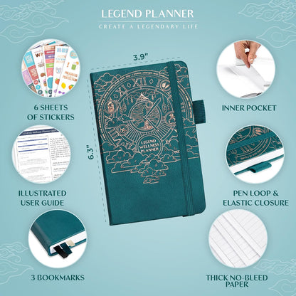 Legend Food Journal, Weight Loss & Meal Tracking Diary 5.8x8.3 Hot Pink