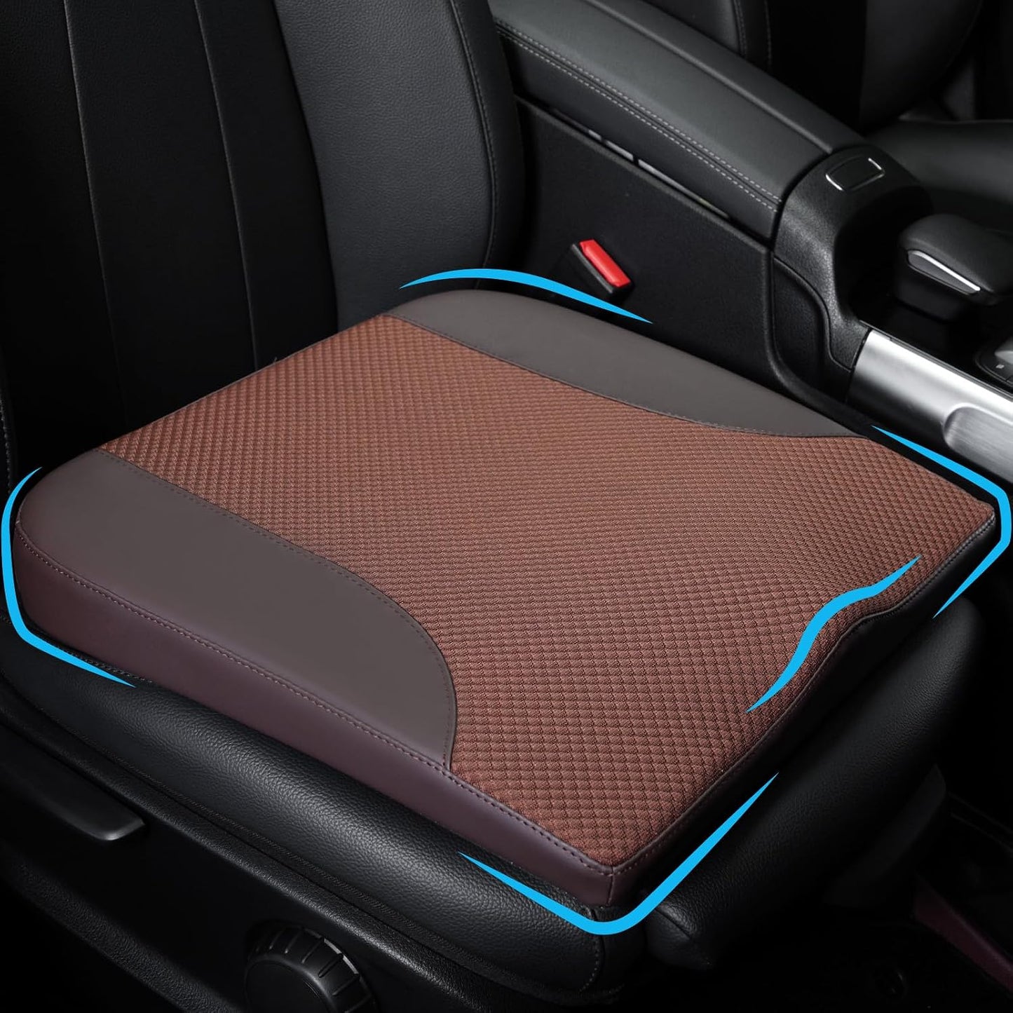 Allaboutsla Car Seat Cushion with Lumbar Support Pillow, Car Back Support | L-Shaped Ergonomic Memory Foam Seat Cushion, Car Seat Cushions for Driving, Driver Cushion and Back Support for Car, B&G