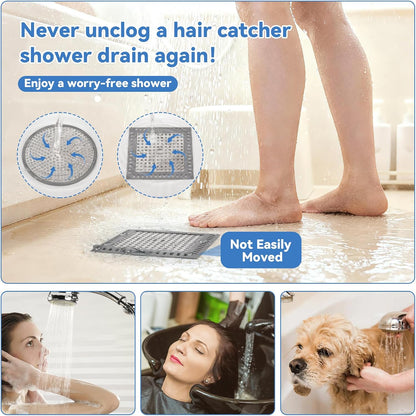 Shower Drain Hair Catcher,4.72",Hair Catcher for Bathroom Drain,Tub,Sink | Shower Drain Cover Protector,Easy Installation Clean,Prevents Clogged For Bathroom Shower Drain,Bathtub,Sink