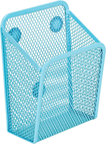 UCYCAZ Magnetic Pen Holder,Single Magnetic Pencil Locker Holder Organizer | Strong Magnets Mesh Marker Holder,Locker Accessories,Writing Utensil Storage Organizer,Pen Basket for Whiteboard,Refrigerator