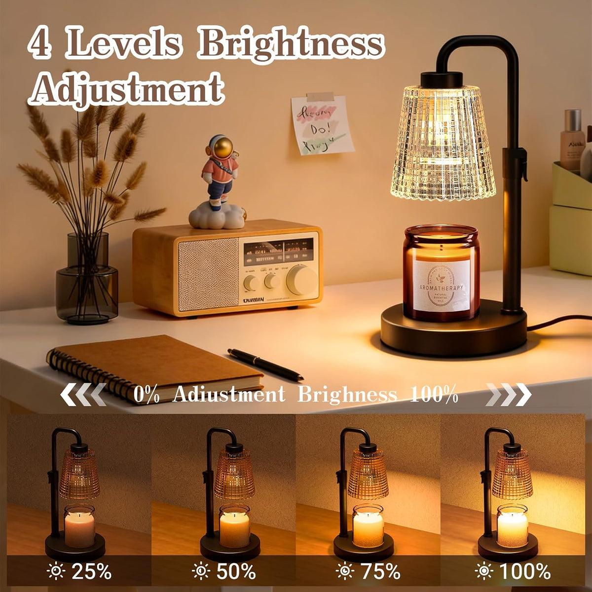 hyrion Candle Warmer Lamp with Timer, Gifts Adjustable Height Candle Lamp