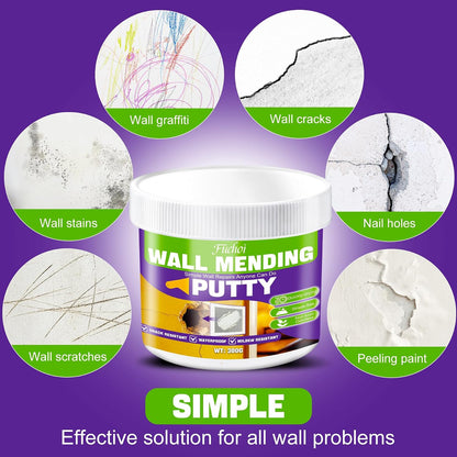 Drywall Repair Kit, 10.5oz Wall Spackle Paste,Drywall Hole Patch Repair Kit | For filling nail holes and crack on wall surfaces,drywall mud plaster with scraper & self-adhesive mesh patches