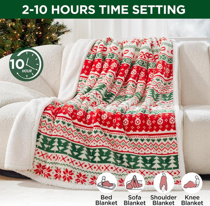 Westinghouse Heated Throw Blanket, 50"x60", Charcoal, ETL Certified