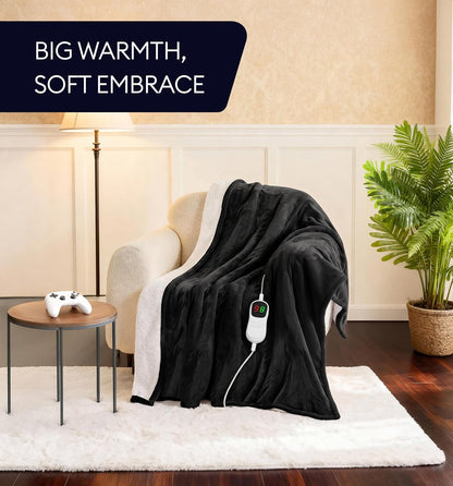 GENIANI Back Pain & Relaxation Gifts for Women – Electric Heating Pad for Back, Neck & Shoulders, Soft Microplush Electric Throw Heating Pad for Period Comfort, Fast Heating, Auto Shut Off, 12"x24"