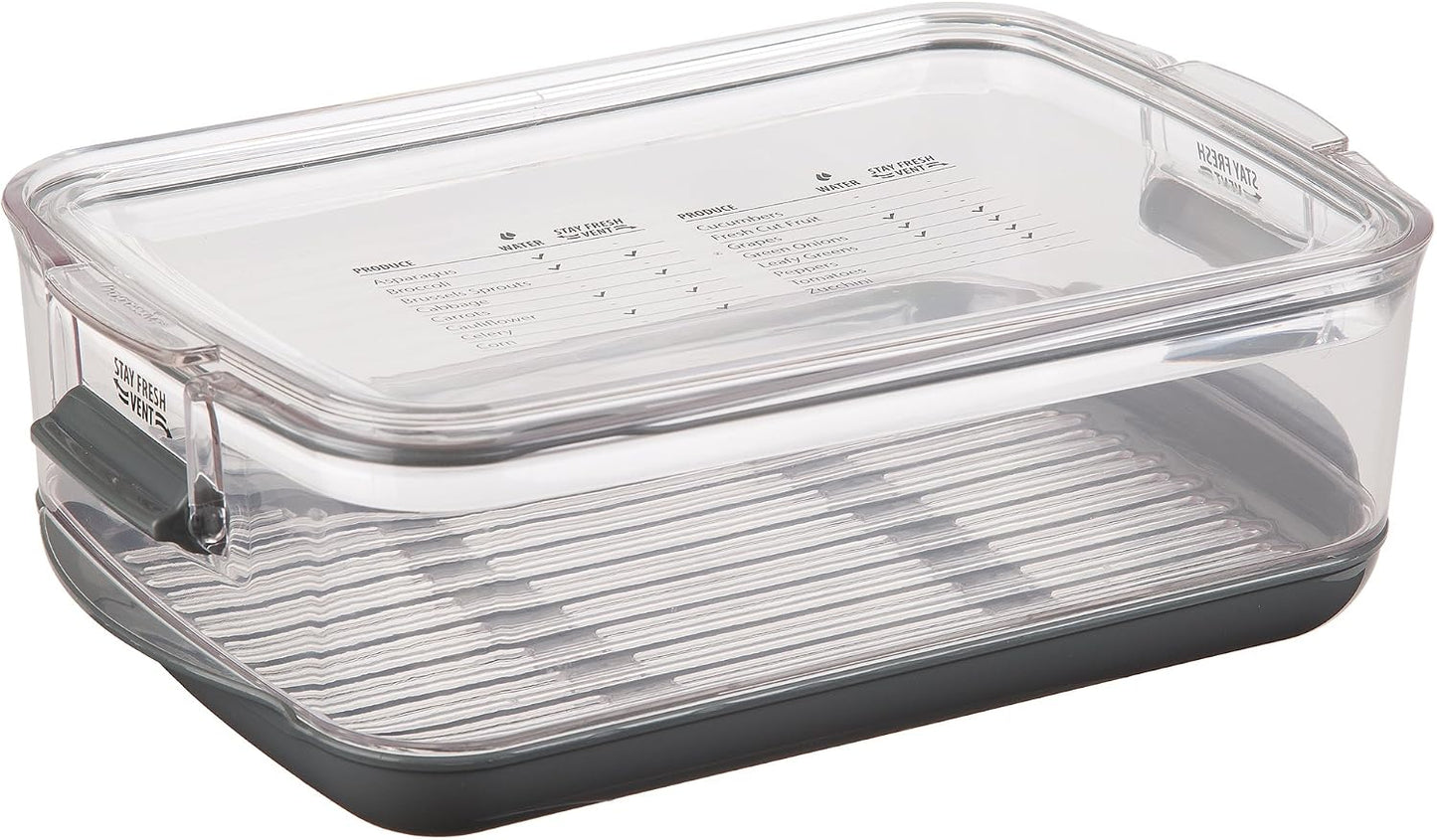 ProKeeper Produce Container, 3-Quart – Stay-Fresh Vent System for Small Peppers and Tomatoes, BPA-Free