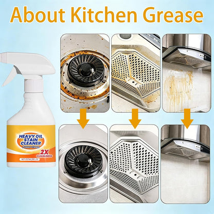 Heavy Duty Degreaser Spray, Powerful Kitchen Grease Remover for Stove Top, Oven, Grill & Stainless Steel, 8oz