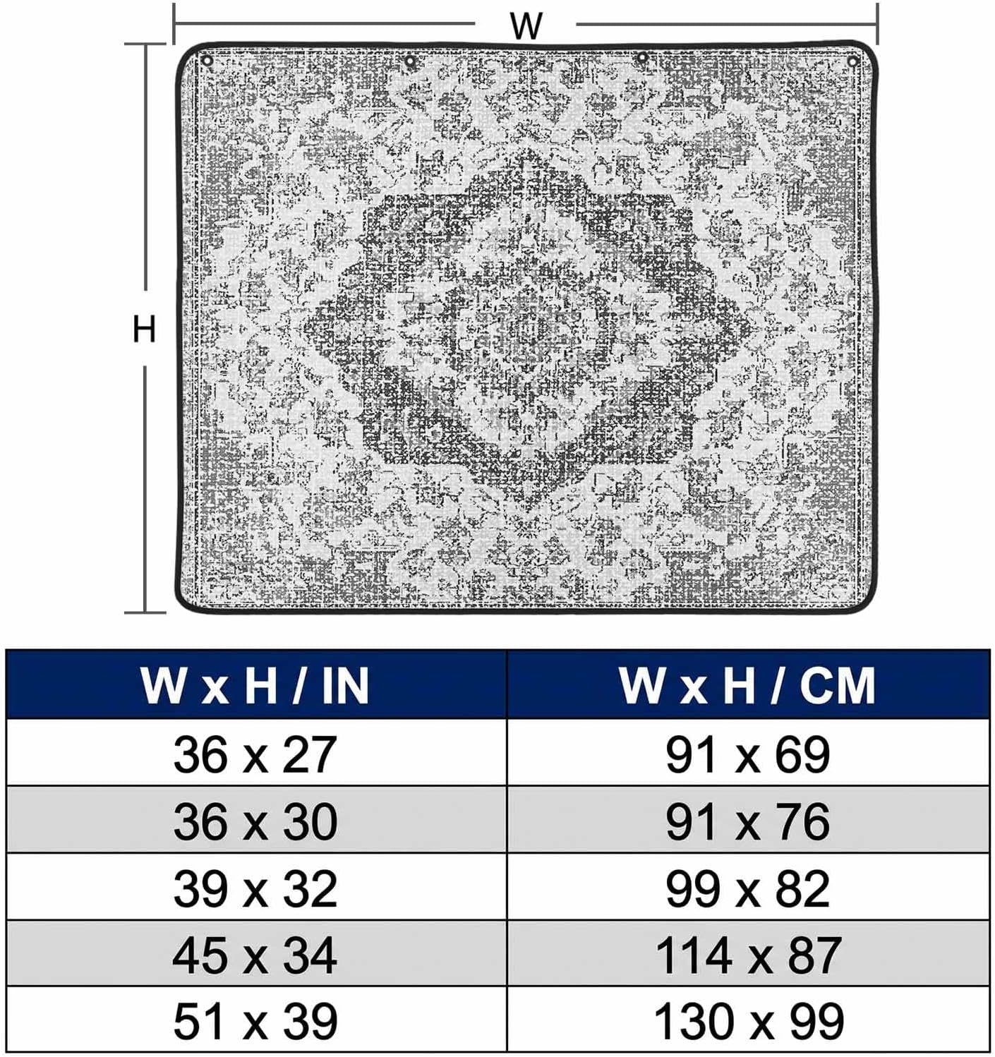 Magnetic Fireplace Cover Grey Medieval Flowers Fireplace Screen Decorative Retro Bohemian Pattern Insulation Fireplace Blocker Save Energy Fireplace Draft Stopper Covers for Living Room 39x32 Inch
