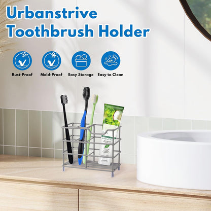 Electric Toothbrush Holders for Bathrooms 304 Stainless Steel Quick Drying | Upgrade Heavy Duty Sturdy Durable Toothpaste Holder Bathroom Organizer Storage Decor Accessories Tooth Brush Holder Caddy