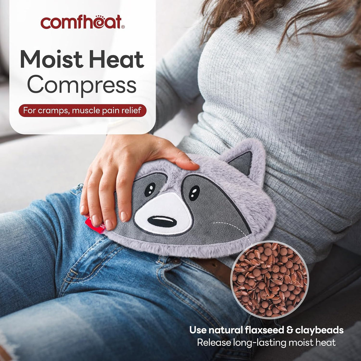 Microwave Unscented Heating Pad for Pain Relief, Moist Heat Pack