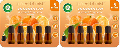 Air Wick Essential Mist Refill, 5 ct, Apple Cinnamon Medley, Essential Oils Diffuser, Air Freshener