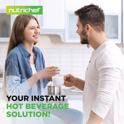 NutriChef 5.2 Qt Electric Water Kettle, Portable, Quick Heating, 5 Liter Digital Kettle with 5 Temperature Settings, Safety Lock, Stainless Steel, 3 Dispensing Options, 8.46" x 11.2" x 16.5"